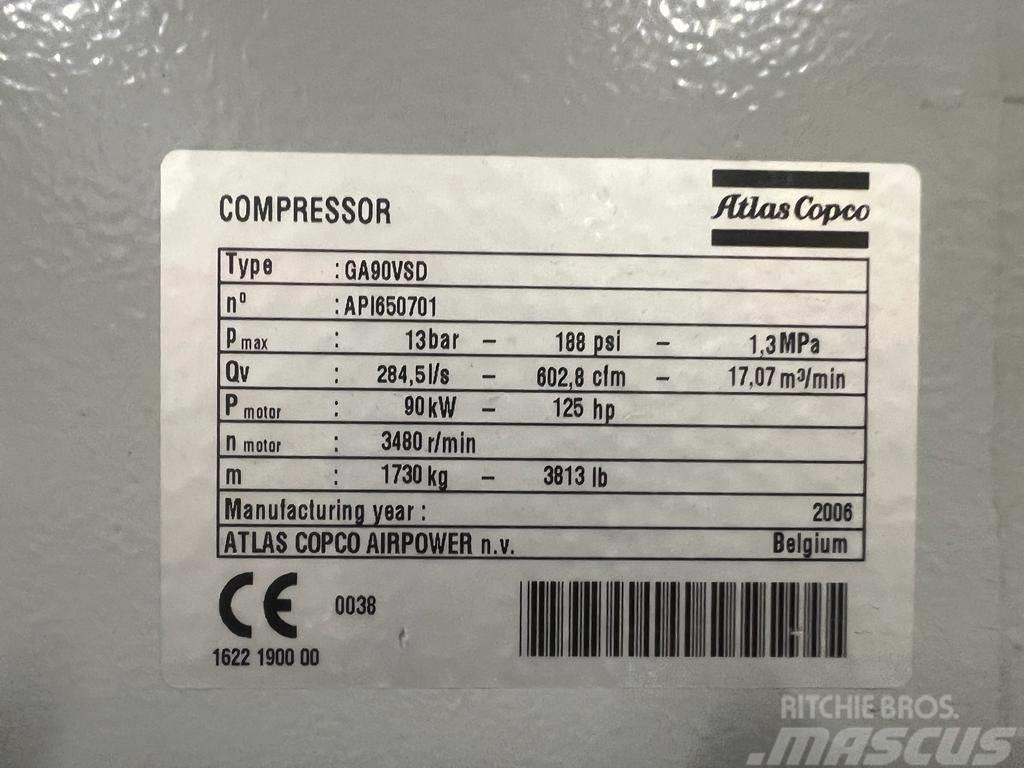 Atlas Copco Compressor, Kompressor GA 90 VSD Compressors