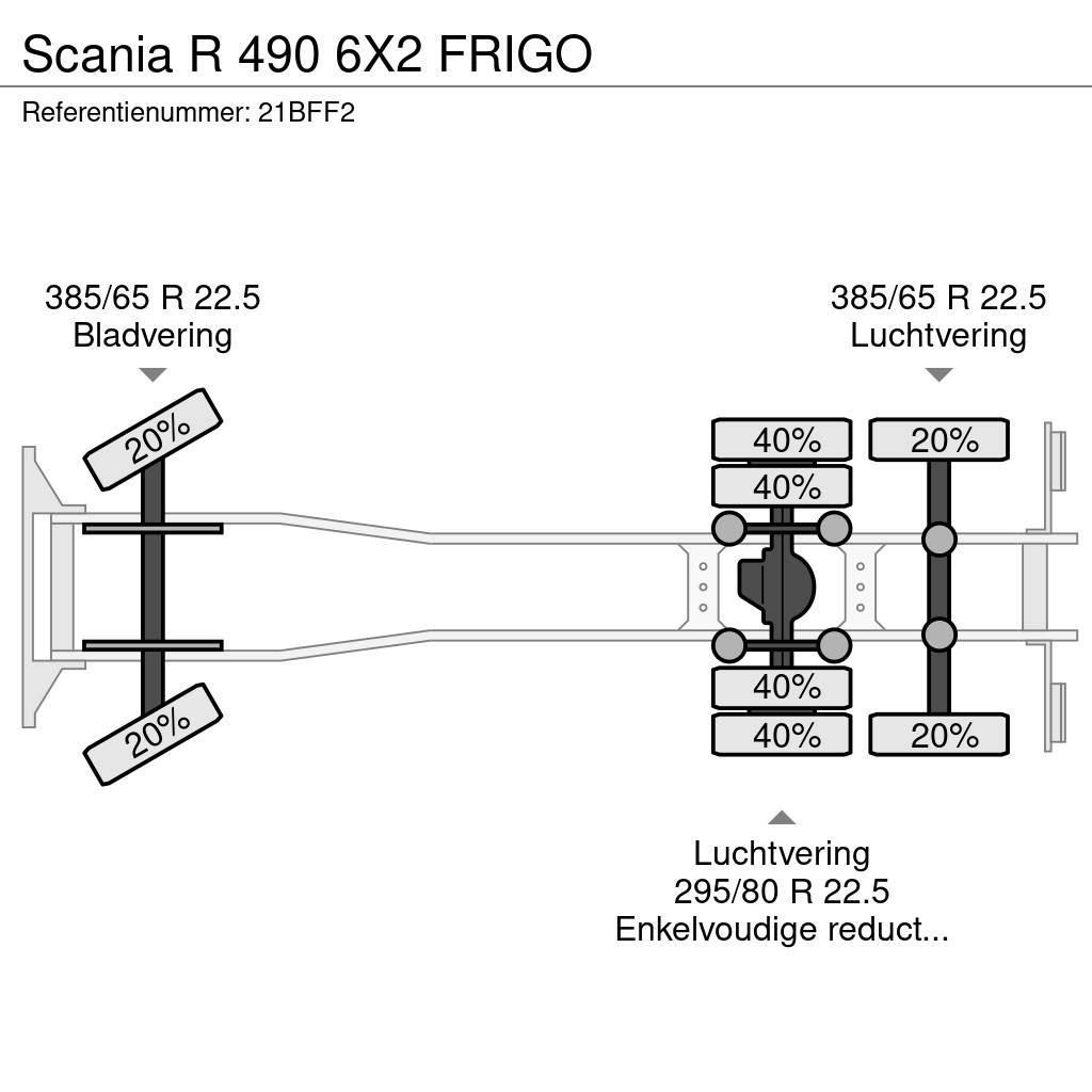 Scania R 490 6X2 FRIGO Temperature controlled trucks
