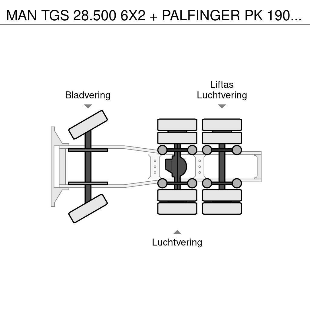 MAN TGS 28.500 6X2 + PALFINGER PK 19001 / REMOTE CONTR Traktorske jedinice