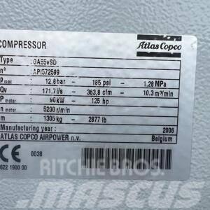 Atlas Copco Compressor, Kompressor GA 55 VSD FF Compressors