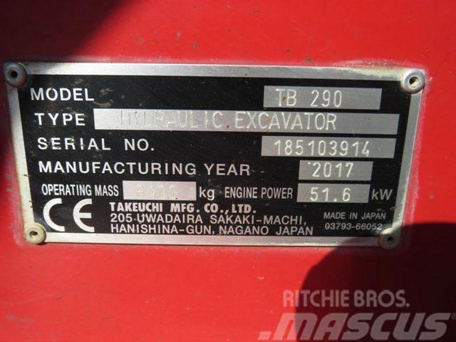 Takeuchi TB 290 Minibagger Powertilt+Löffel nur 2041,5h Mini bageri <7t