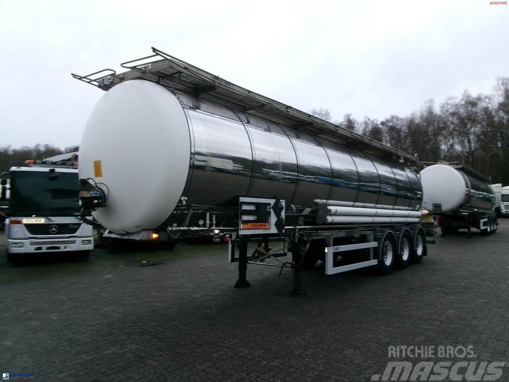 LAG Chemical tank inox L4BH 30 m3 / 1 comp + pump Tanker semi-trailers