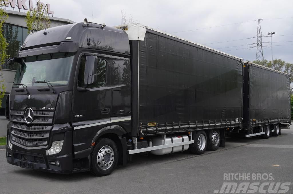 Mercedes-Benz Actros 2545 Bigspace E6 Transit Set 120m3 Curtainsider trucks