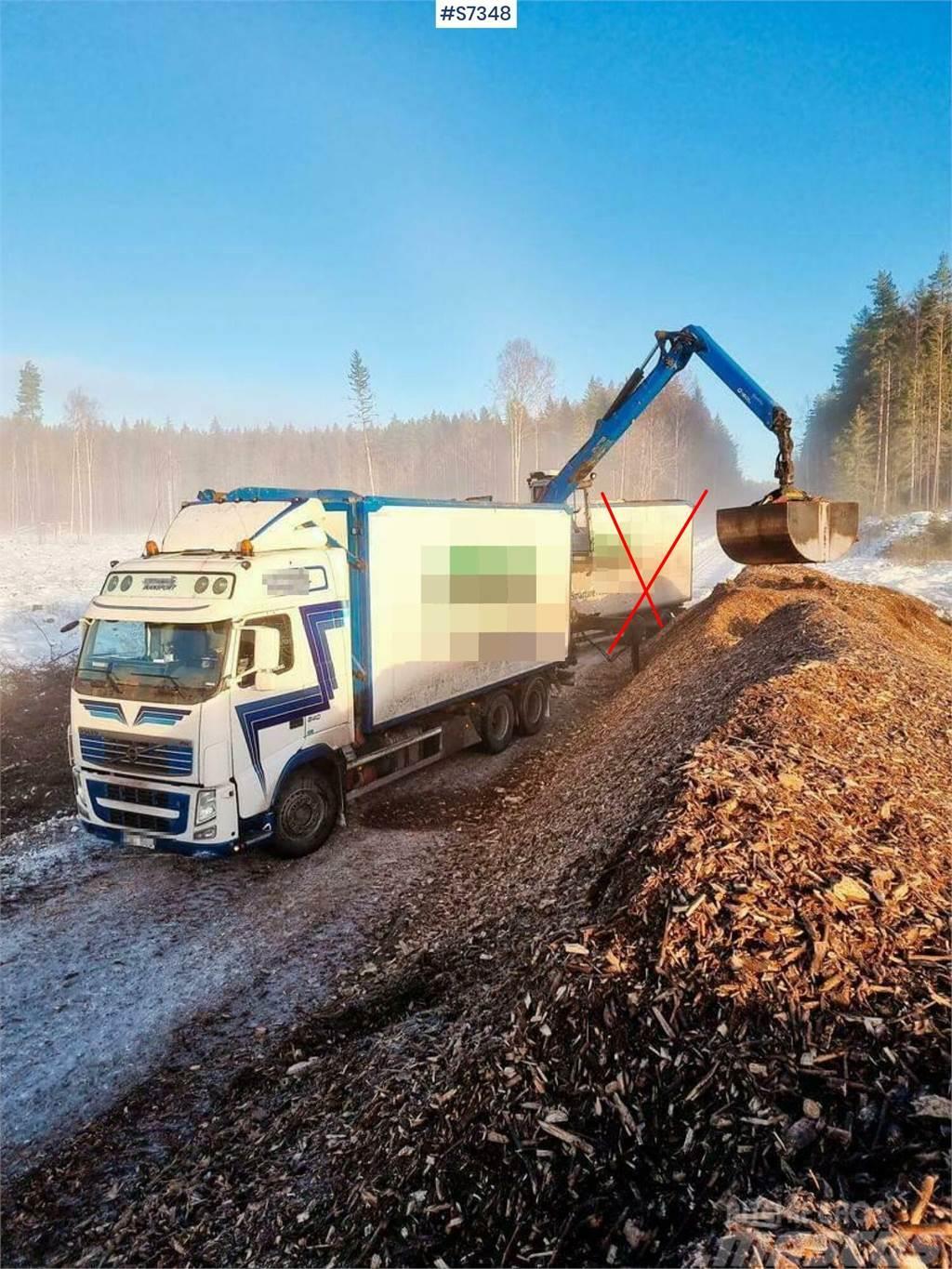 Volvo FH 6*4 Chip Truck with Palfinger crane Box body trucks