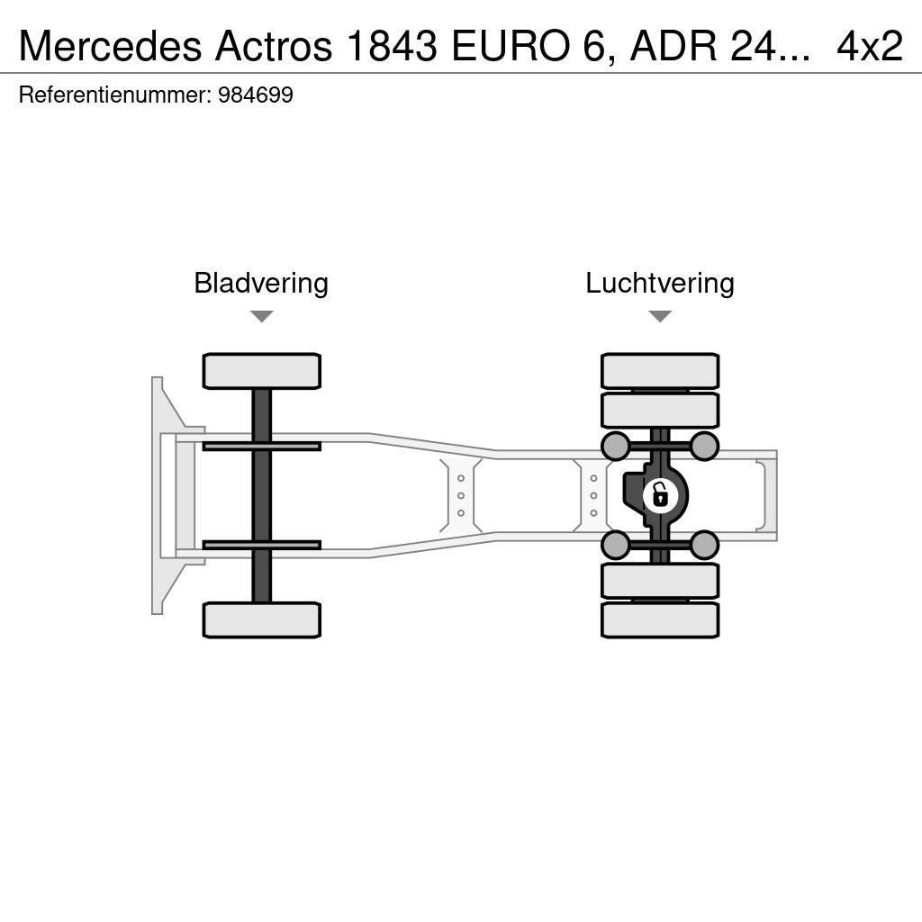 Mercedes-Benz Actros 1843 EURO 6, ADR 24 08 2024, PTO Tractor Units