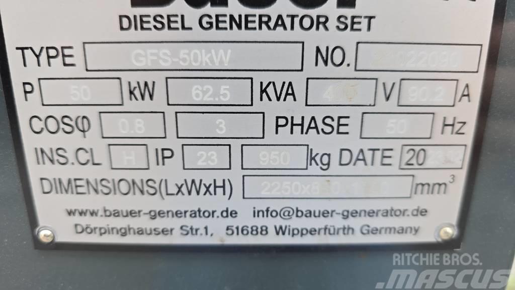 Bauer GFS-50KW Diesel Generators