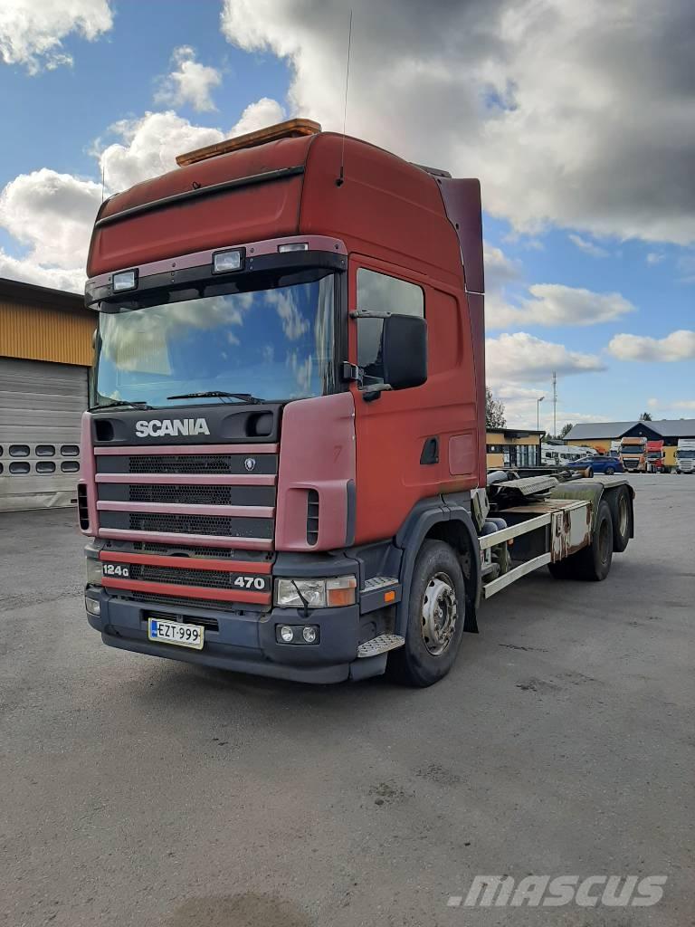 Scania R 124 Rol kiper kamioni s kukama za dizanje
