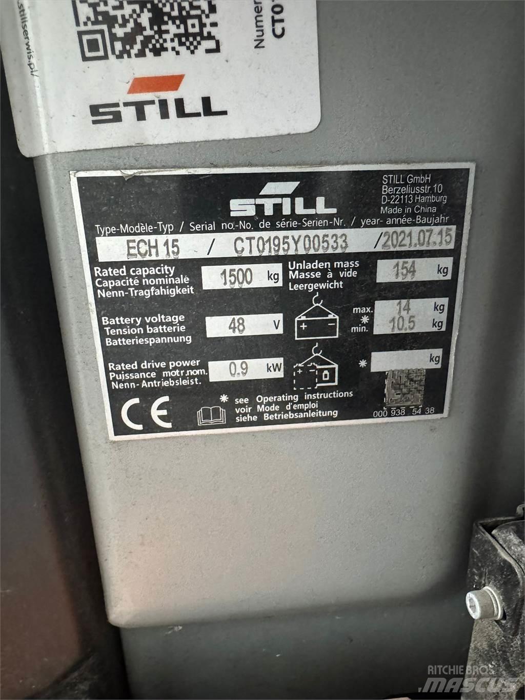 Still ECH 15 Nisko podizni električni viličar