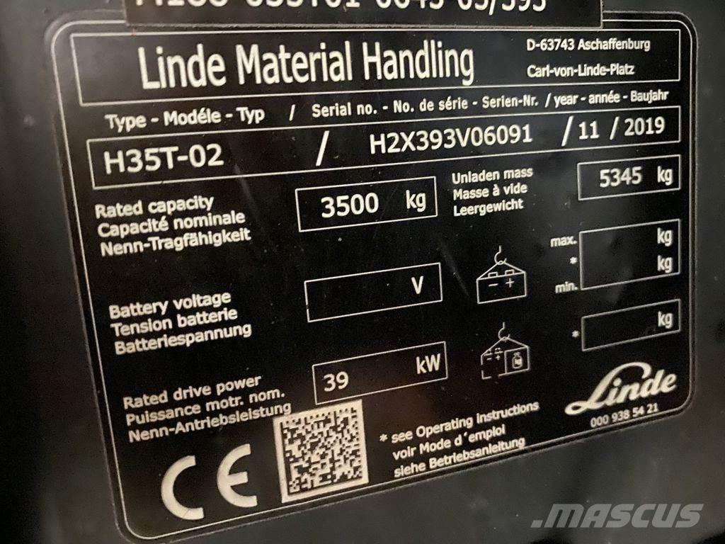 Linde H35T-02 Plinski viličari