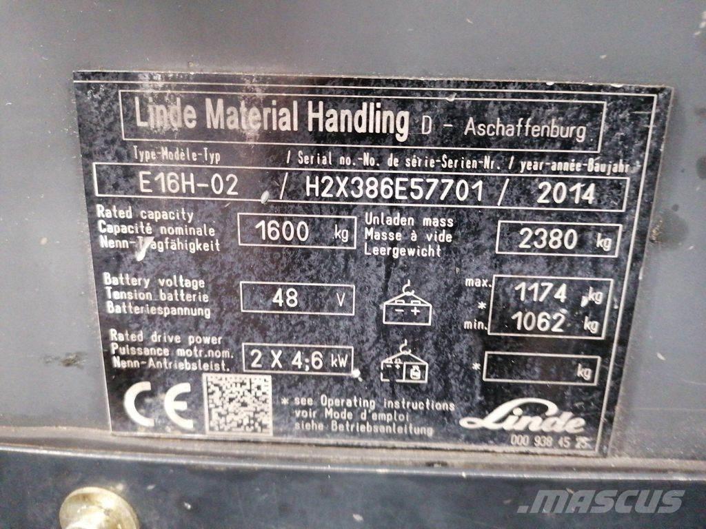 Linde E16H-02 Električni viličari