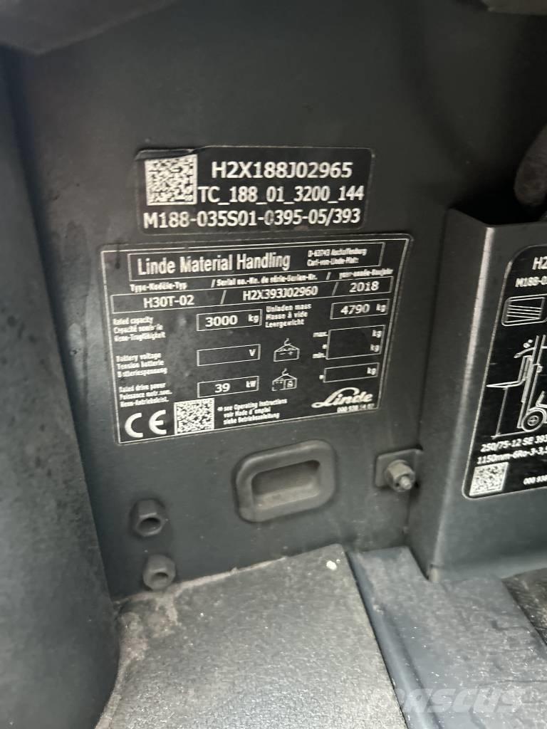 Linde H30T-02 Plinski viličari