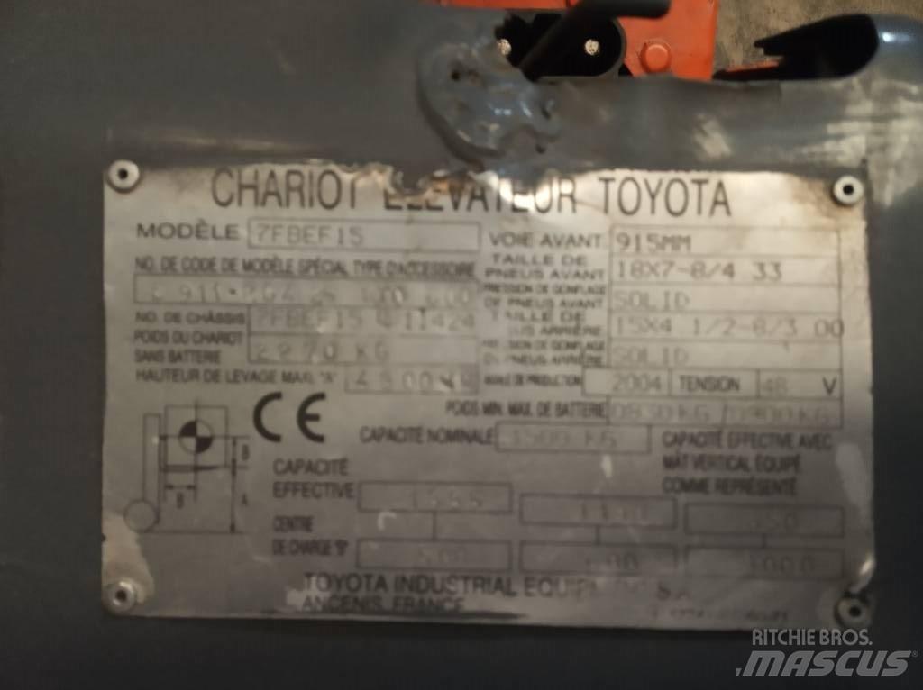 Toyota 7FBEF15 Električni viličari