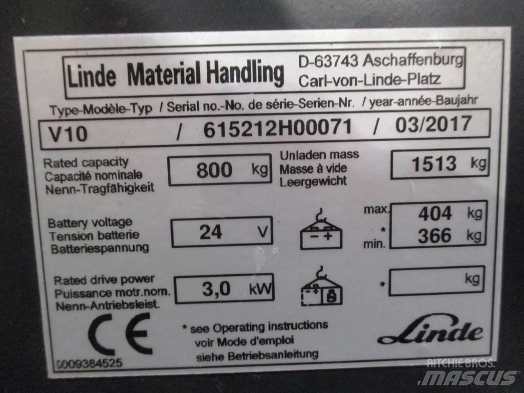 Linde V 10 Visokopodizni komisioni viličar