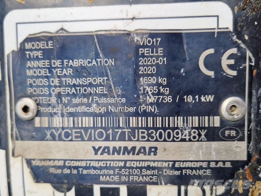 Yanmar Vio 17 Mini bageri <7t