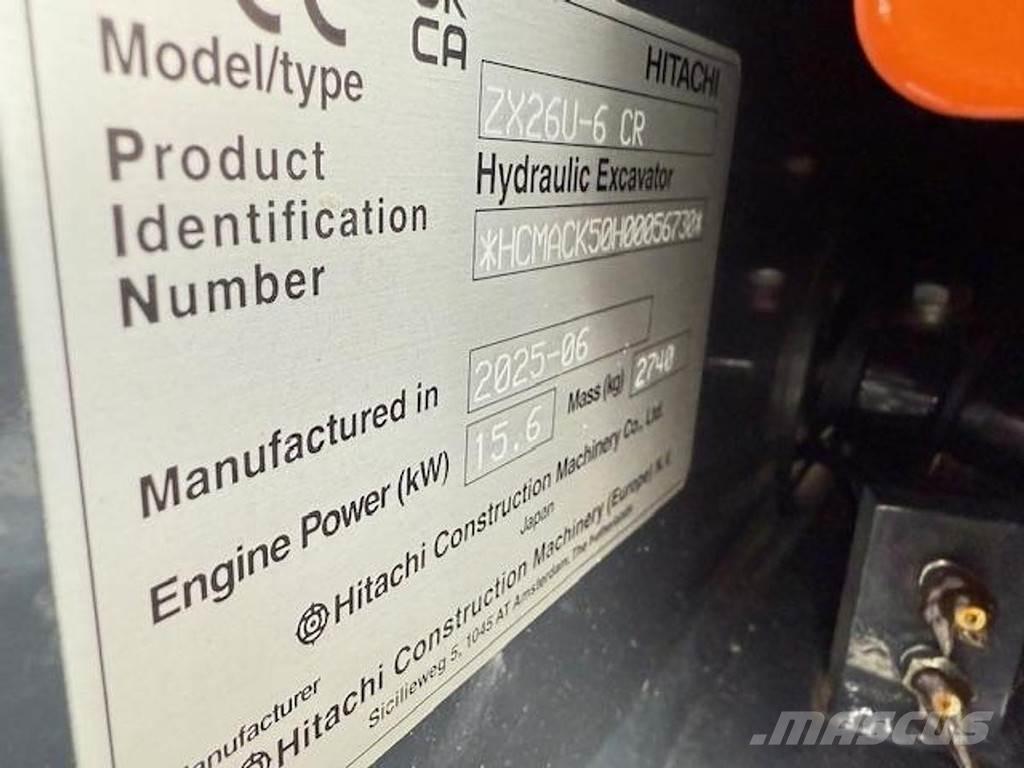 Hitachi ZX26 U-6 Mini bageri <7t