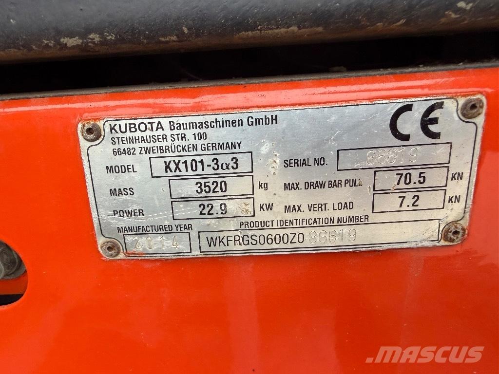 Kubota KX 101-3 A 2 Mini bageri <7t