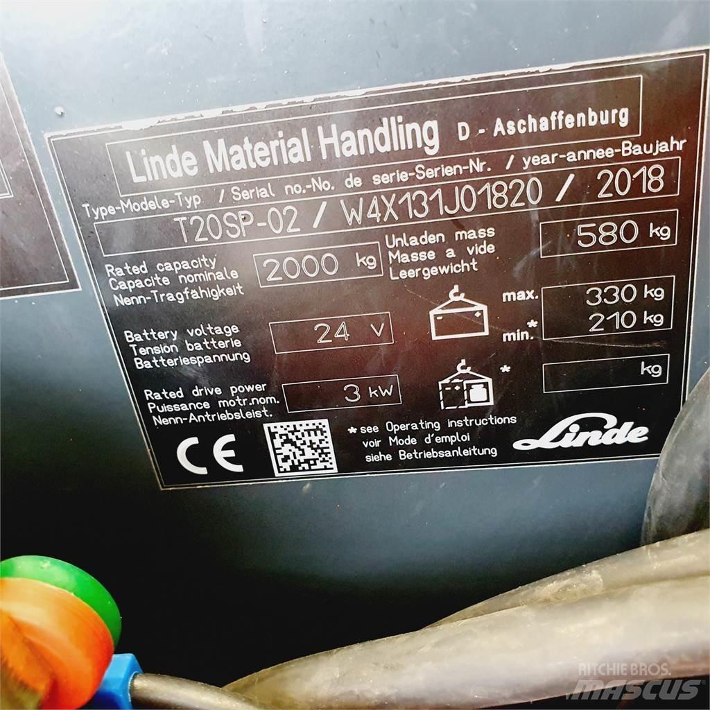 Linde T20SP kurz Nisko podizni električni viličar
