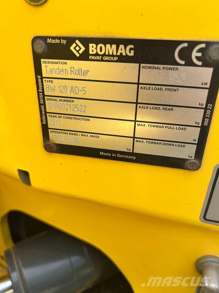 Bomag BW 120 AD-5 Valjci sa dvojnim bubnjem
