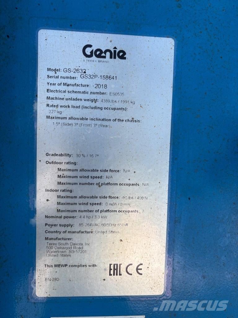 Genie GS 2632 Škaraste platforme