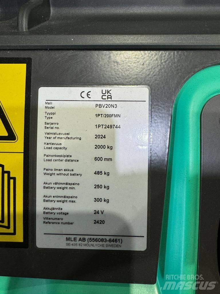 Mitsubishi PBV20N2 Nisko podizni električni viličar sa platformu