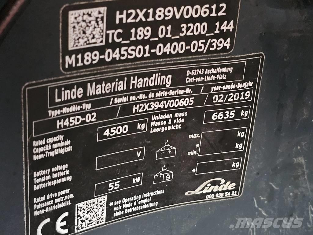 Linde H45D-02 Dizelski viličari