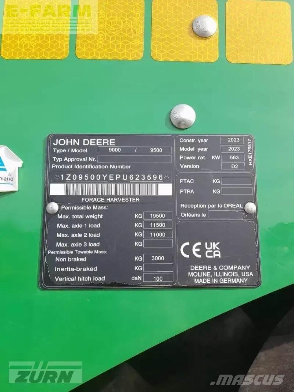 John Deere 9500 Strojevi za krmu na vlastiti pogon