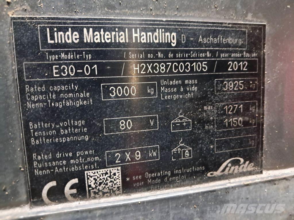 Linde E30-01 Električni viličari