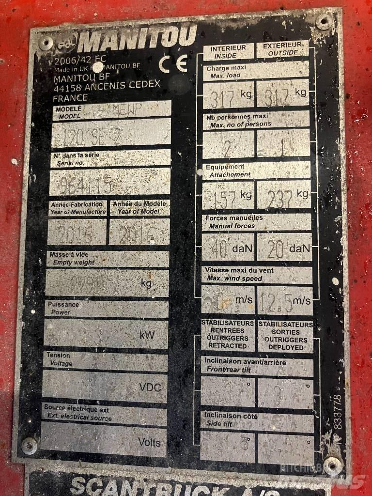 Manitou 120SE Škaraste platforme