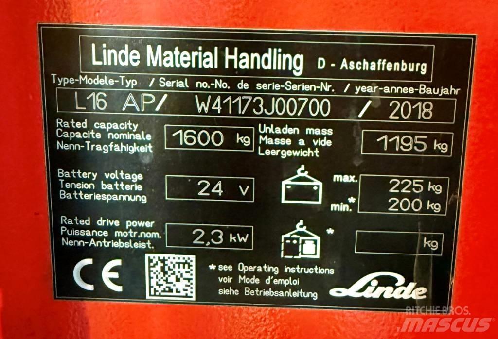 Linde L16APi/1173 Samopogonski ručni viličari