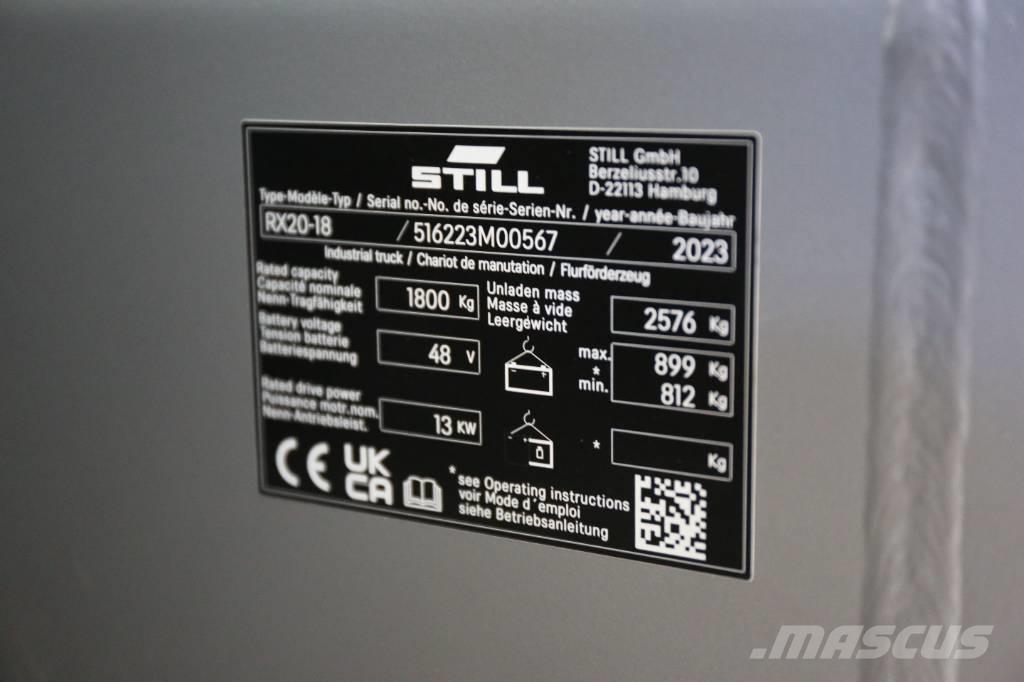 Still RX20-18 Električni viličari