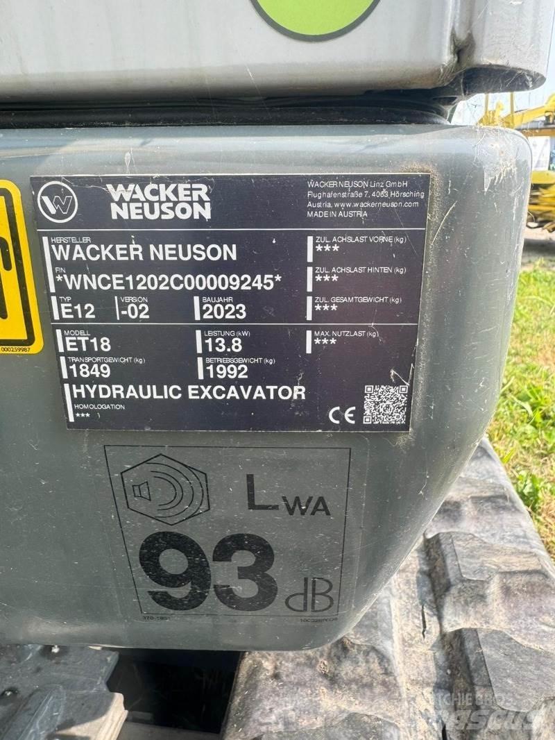 Wacker ET 18 Mini bageri <7t