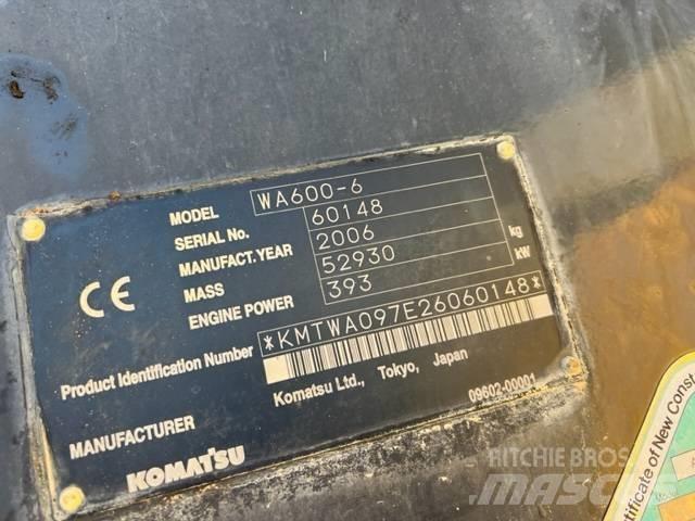 Komatsu WA 600-6 Utovarivači na kotačima