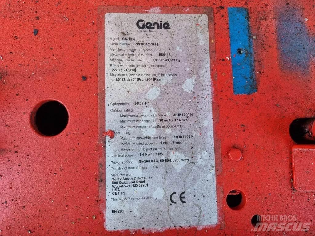 Genie GS1932 Škaraste platforme