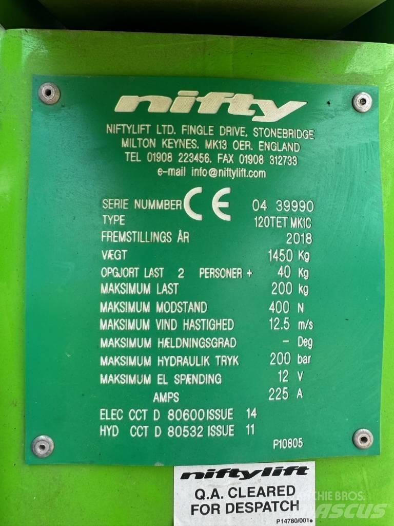Niftylift 120 T Vučne prikolice se podiznom košarom
