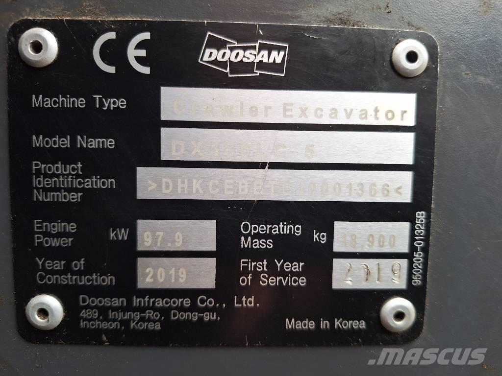 Doosan DX 180 -5 Bageri gusjeničari