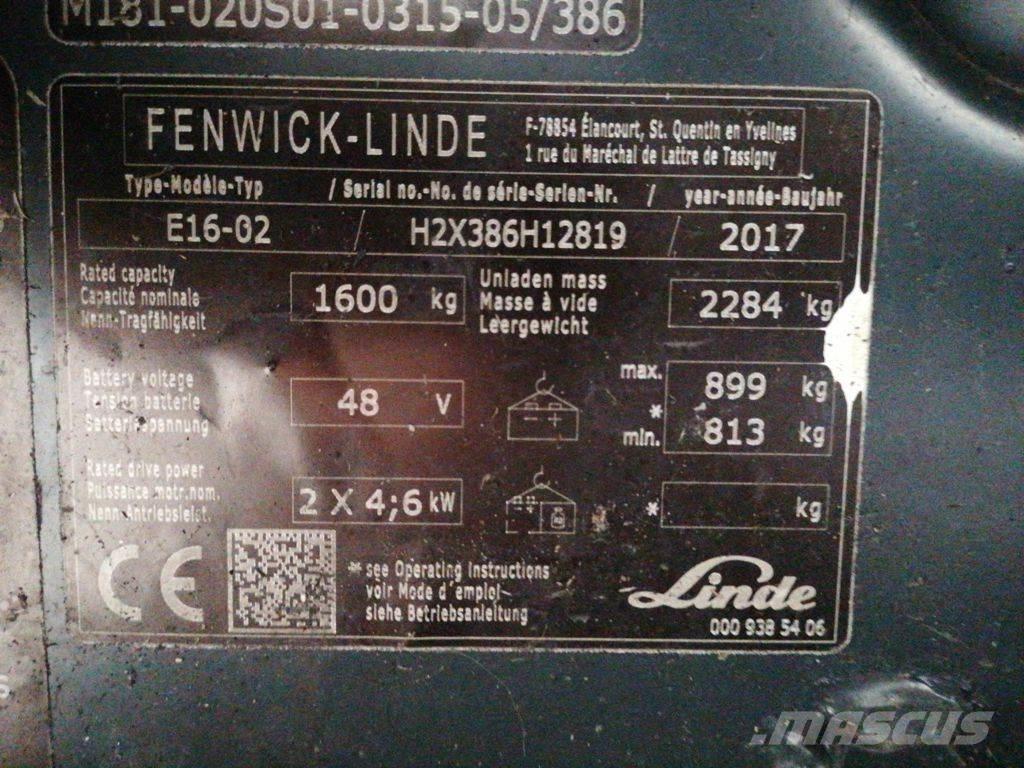 Linde E16-02 Električni viličari