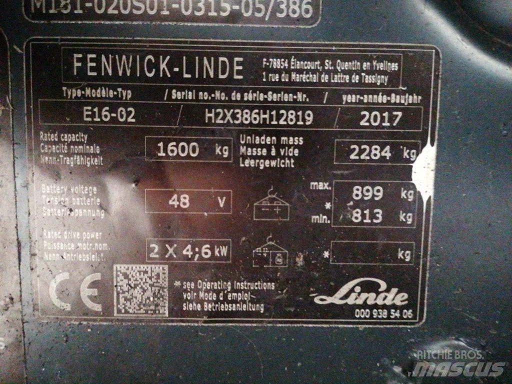 Linde E16-02 Električni viličari