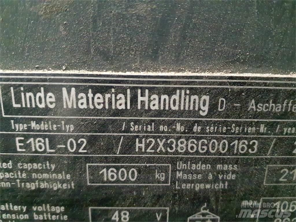 Linde E16L Električni viličari