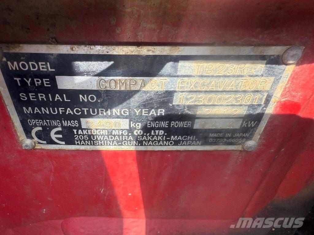 Takeuchi TB 23 R Mini bageri <7t