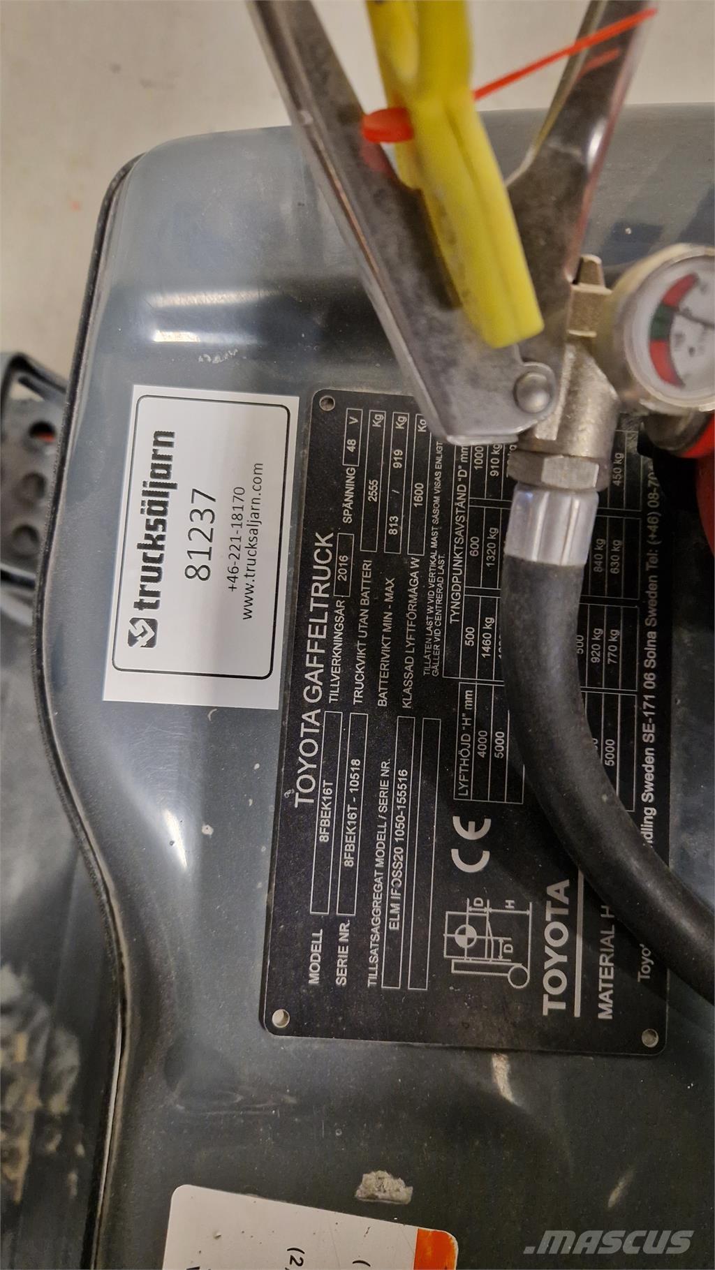 Toyota 8FBEK16T Električni viličari