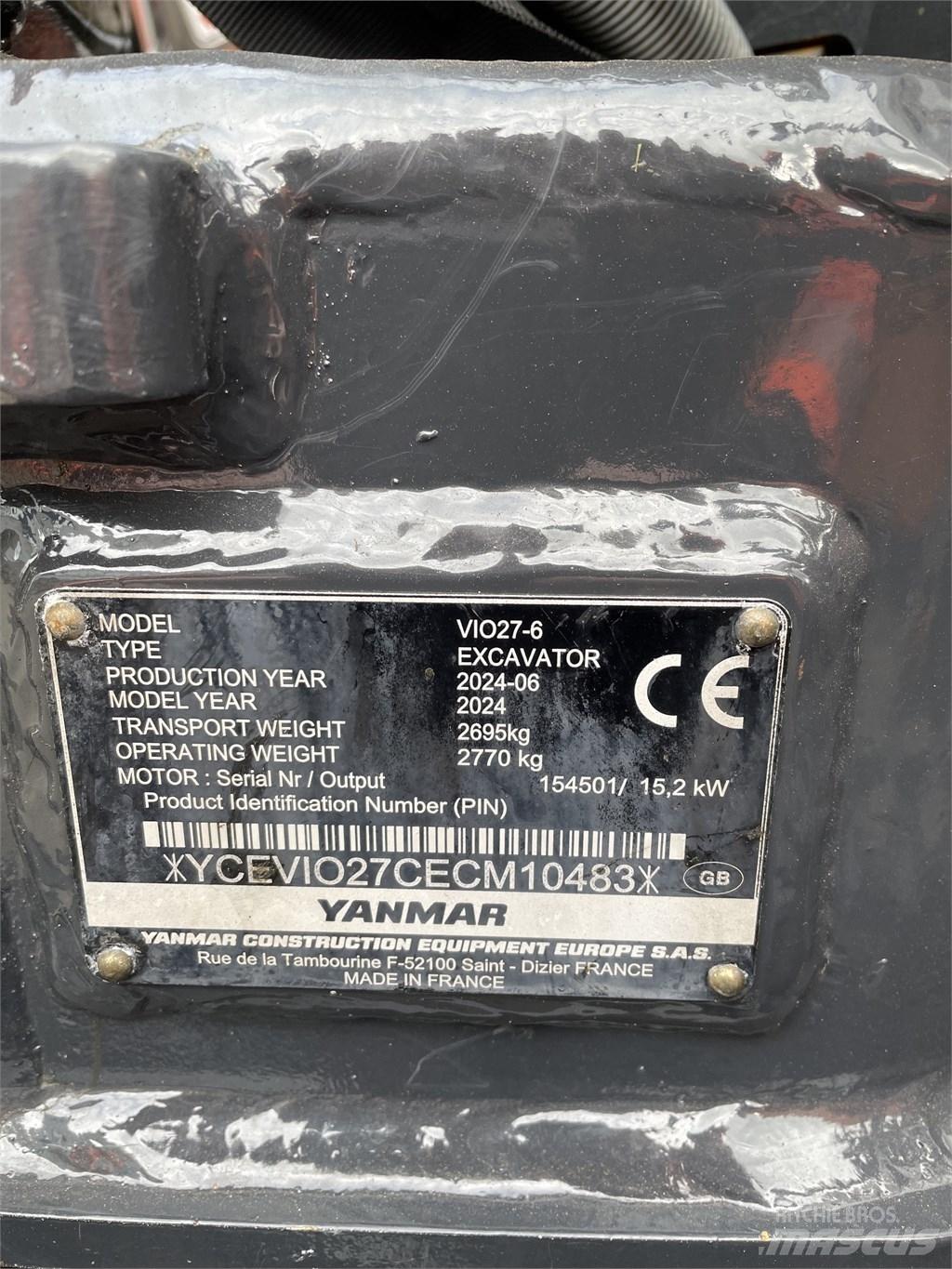 Yanmar Vio 27 Mini bageri <7t