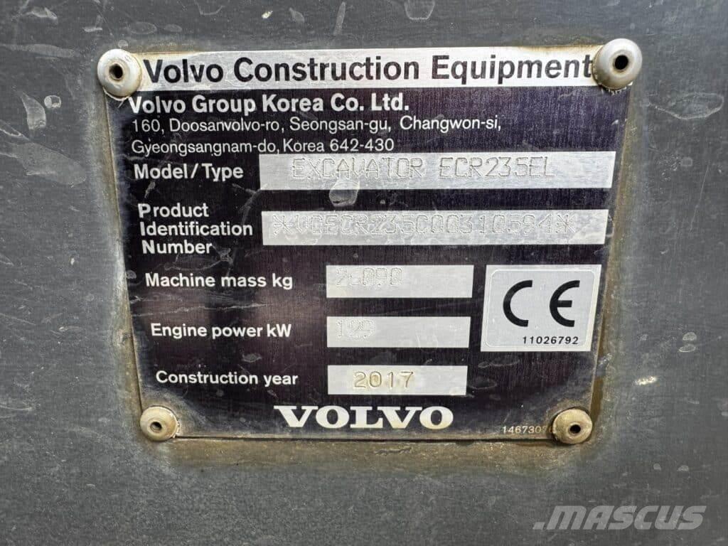 Volvo ECR235EL Bageri gusjeničari