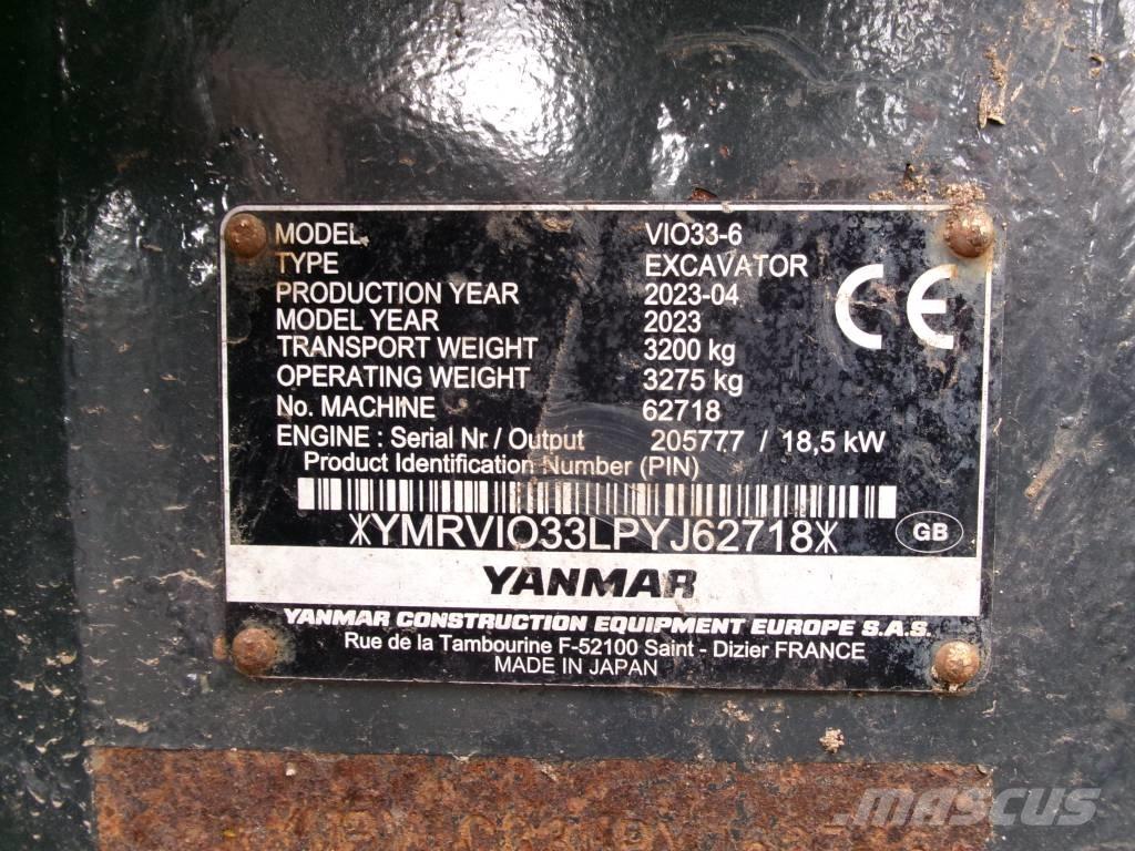 Yanmar Vio 33 Mini bageri <7t