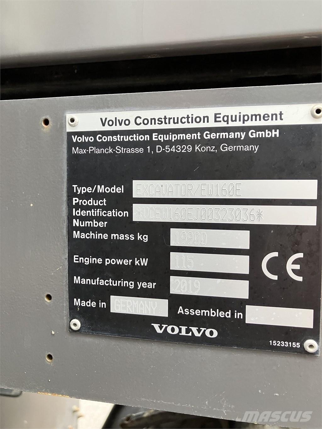 Volvo EW 160 E Bageri na kotačima