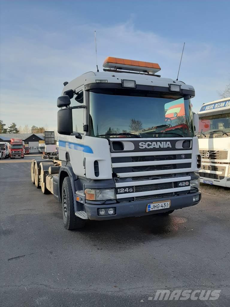 Scania P 124 Rol kiper kamioni s kukama za dizanje