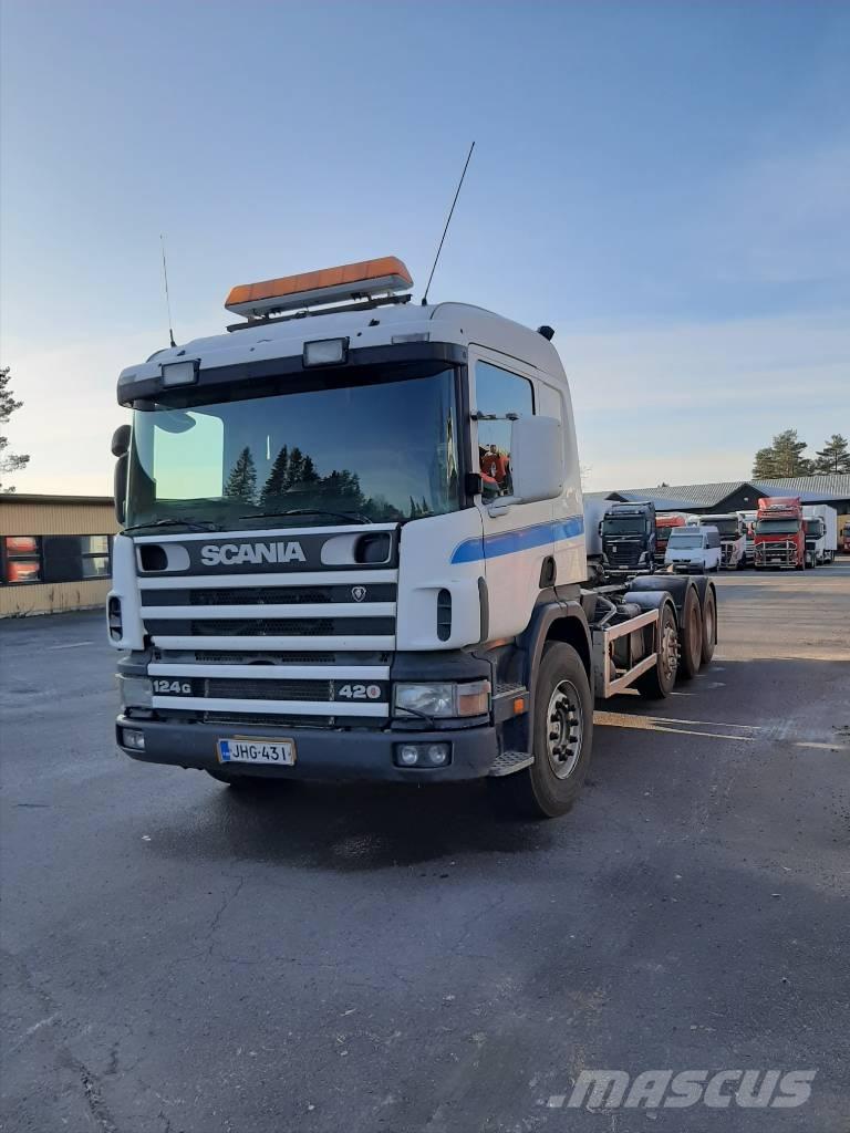Scania P 124 Rol kiper kamioni s kukama za dizanje