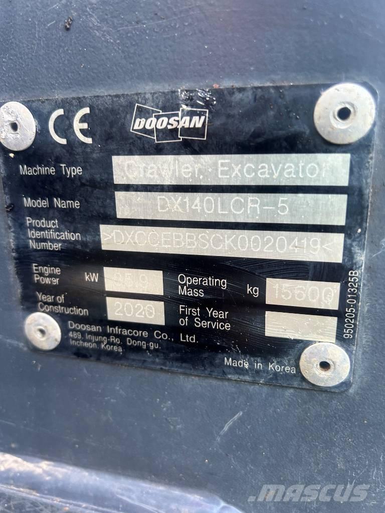 Doosan DX140LCR-5 Bageri gusjeničari