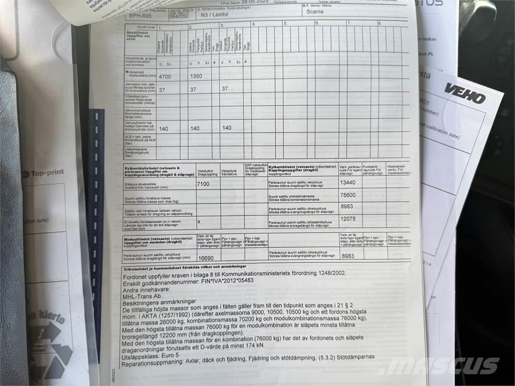 Scania R620 6X4 Rol kiper kamioni s kukama za dizanje