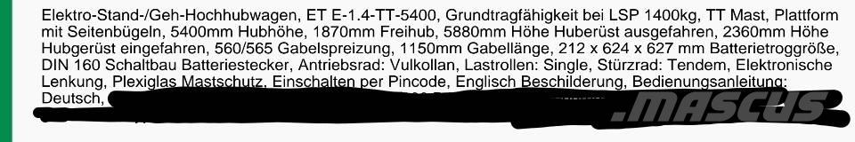 Crown ET40001.4 Ručni paletariRučni paletni viličari