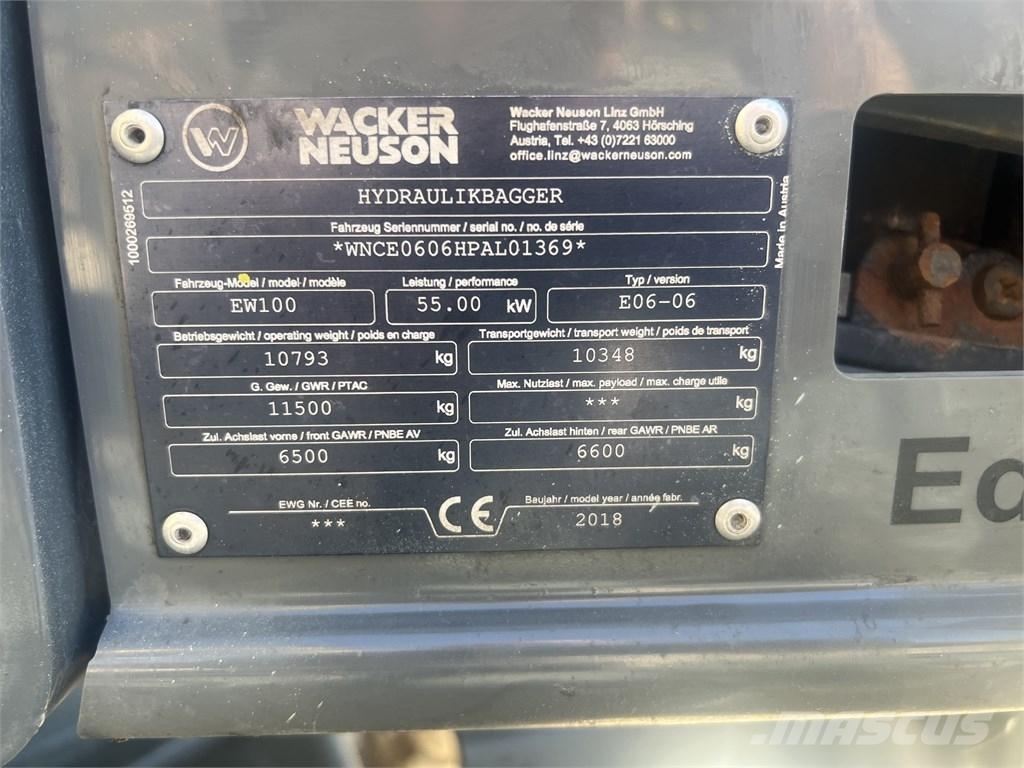 Wacker Neuson EW 100 Bageri na kotačima